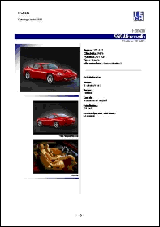 Cars Catalog example published in Word format with 'Modern' layout